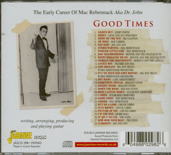 The Early Career Of Mac Rebennack Aka Dr. John (CD)