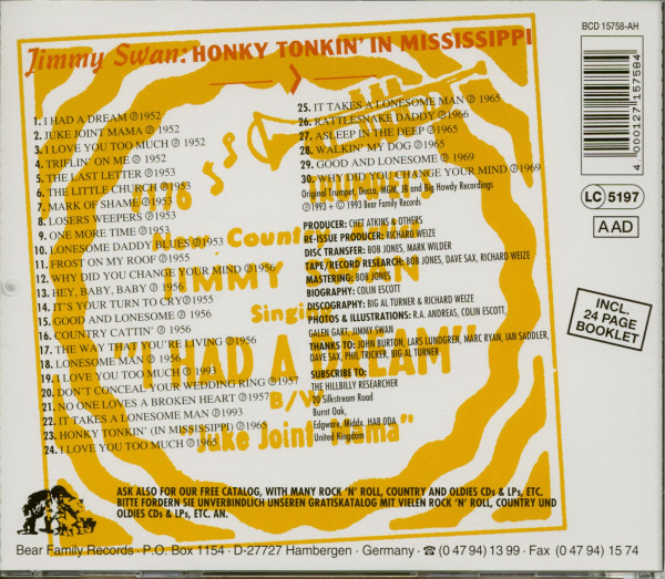 Honky Tonkin' In Mississippi (CD)