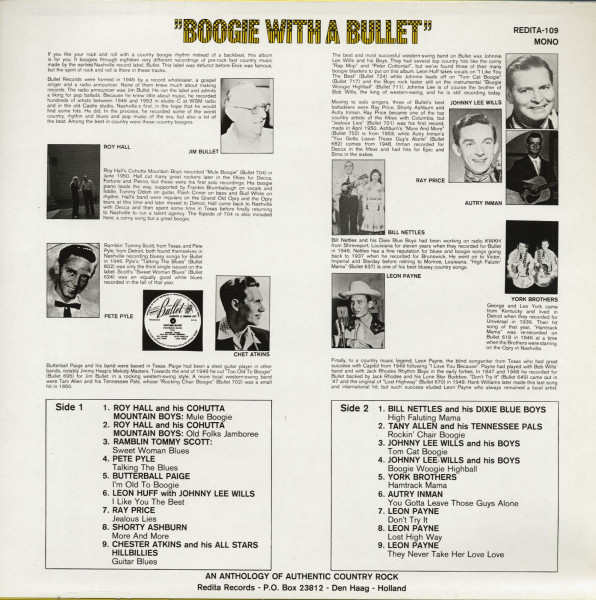 Nashville Country Rock Vol.1 - Boogie With A Bullet (LP)
