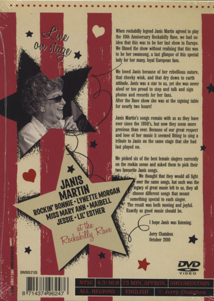 Love Me To Pieces - A Tribute To Janis Martin (DVD)