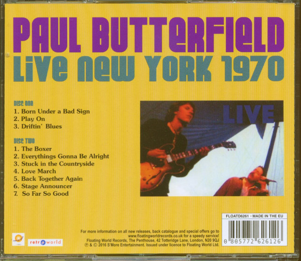 Live New York 1970 (2-CD)