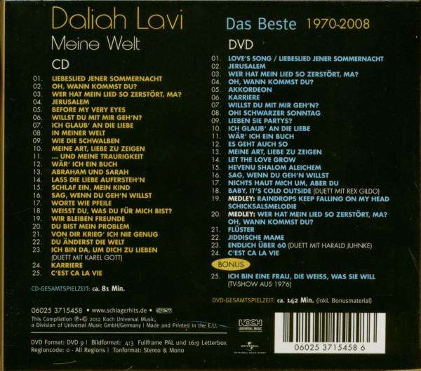 Meine Welt - Das Beste 1970 - 2008 (CD & DVD)