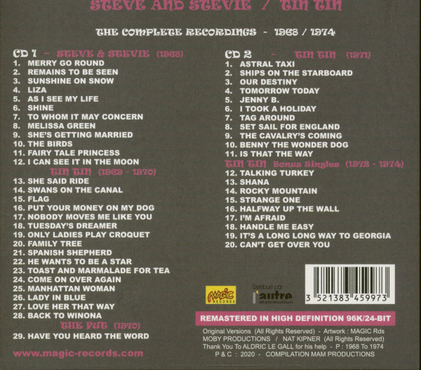 Stevie/Tin Tin - The Complete Recordings 1968-1974 (2-CD)