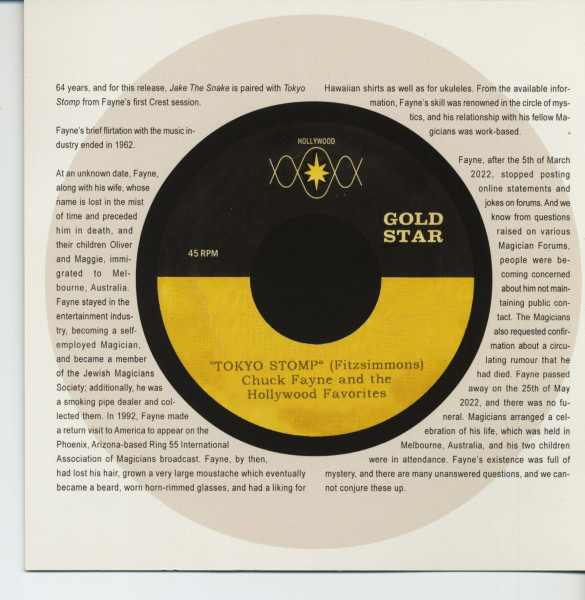 Jake The Snake - Tokio Stomp (7inch, 45rpm)