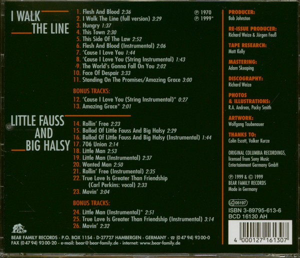 I Walk The Line - Little Fauss & Big Halsy (CD)