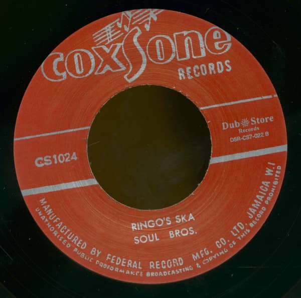 Peter Tosh & The Wailers - Rasta Shock Them Up / Soul Bros. - Ringo's Ska (7inch, 45rpm, BC, CS)
