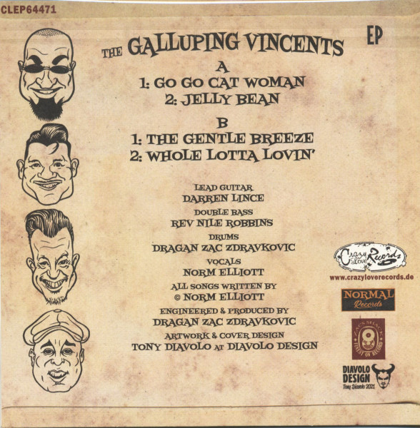 Go Go Cat Woman - Jelly Bean - The Gentle Breeze - Whole Lota Lovin' (7inch, EP, 45rpm)