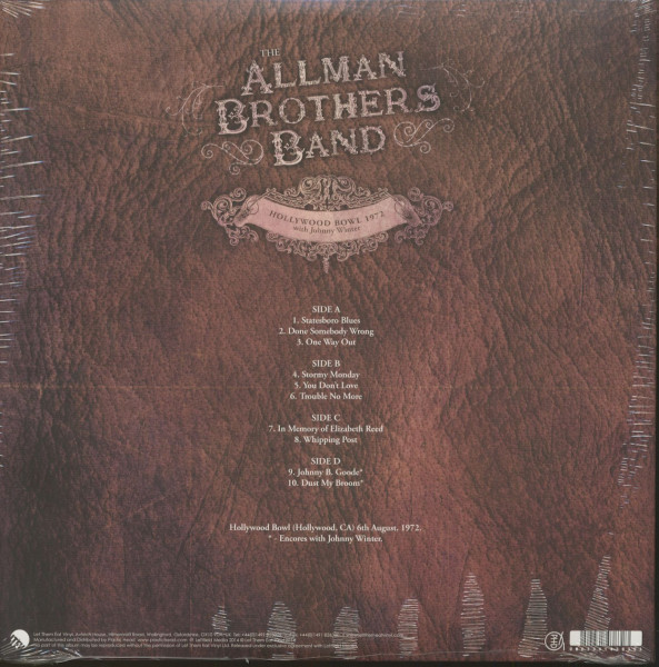 Hollywood Bowl 1972 with Johnny Winter (2-LP, 180g Vinyl)