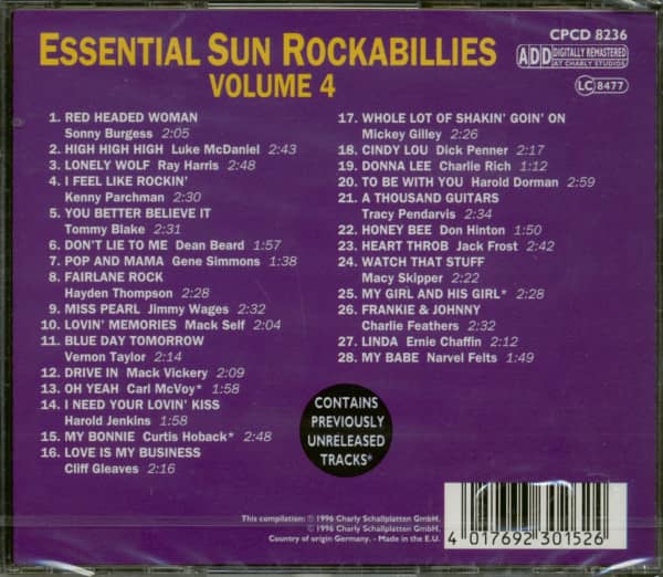 Essential Sun Rockabillies Vol.4 (CD)