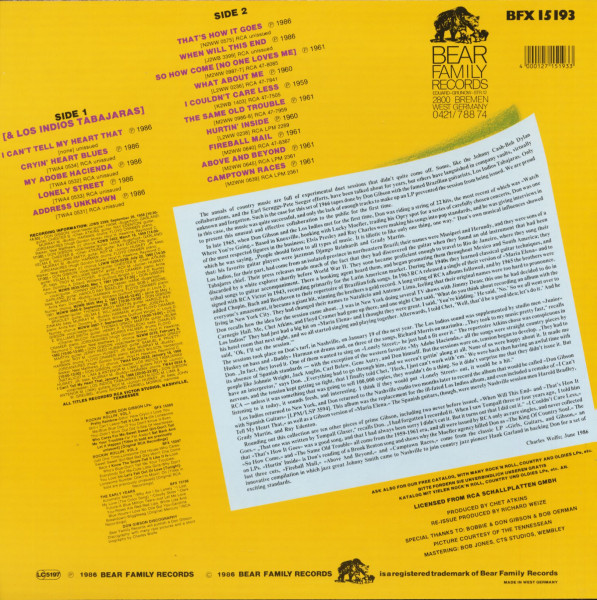 Don Gibson & Los Indios Tabajaras (LP)