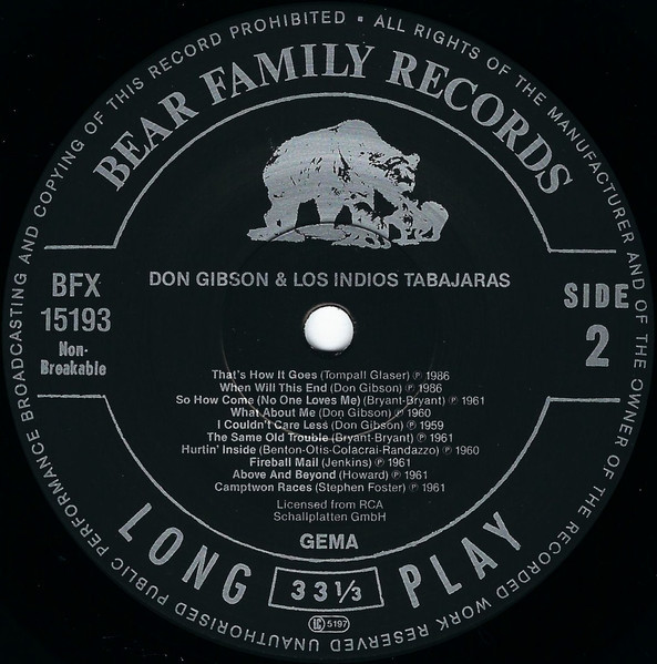 Don Gibson & Los Indios Tabajaras (LP)