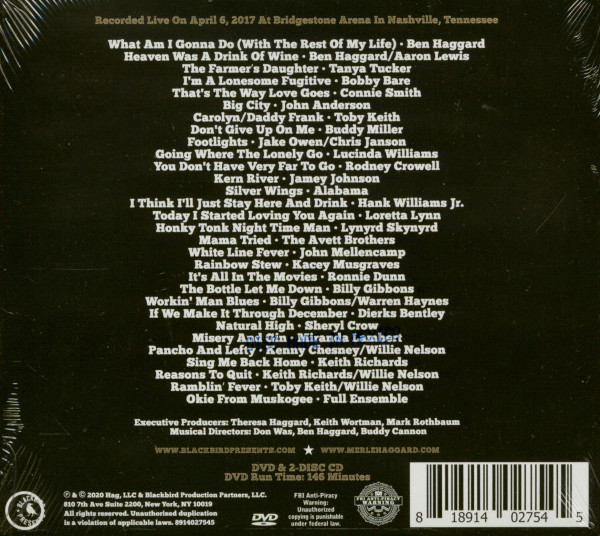 Sing Me Back Home - The Music Of Merle Haggard (2-CD+DVD)
