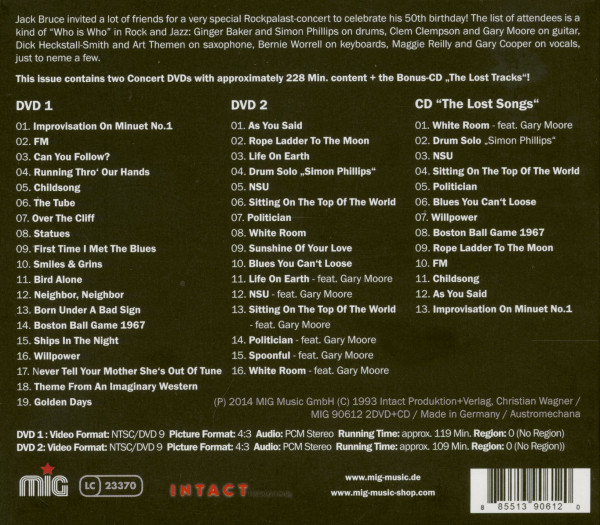 The 50th Birthday Concerts (CD & 2-DVD)