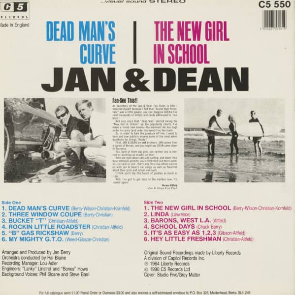 Dead Man's Curve - The New Girl In School '64 Stereo (LP)