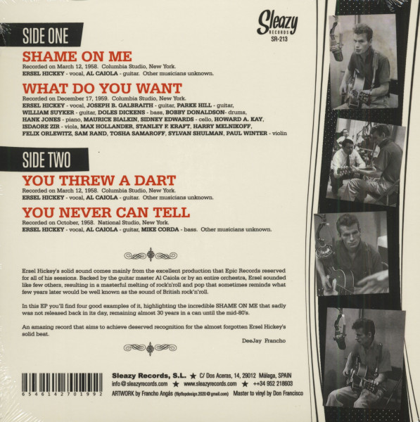 The Solid Beat Of Ersel Hickey (7inch, 45rpm, EP, BC, PS)