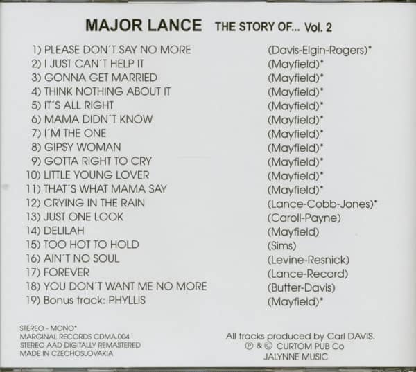 The Story Of Major Lance Vol.2 (CD)