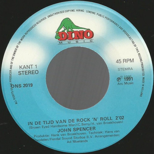 In De Tijd Van De Rock 'n' Roll - Peggy Sue (7inch, 45rpm)