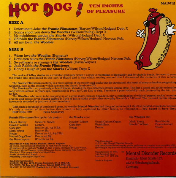 Hot Dog - Ten Inches Of Pleasure (LP, 10inch)