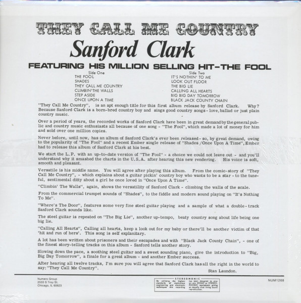 They Call Me Country (LP, Blue Vinyl)