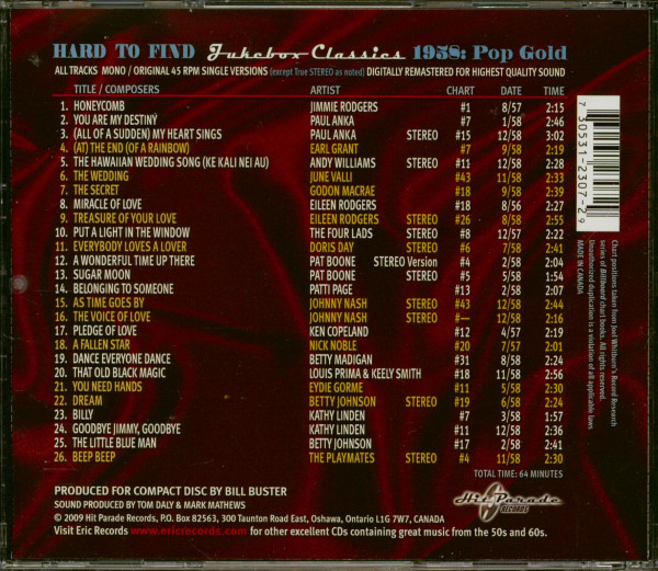 1958 Pop Gold (CD)