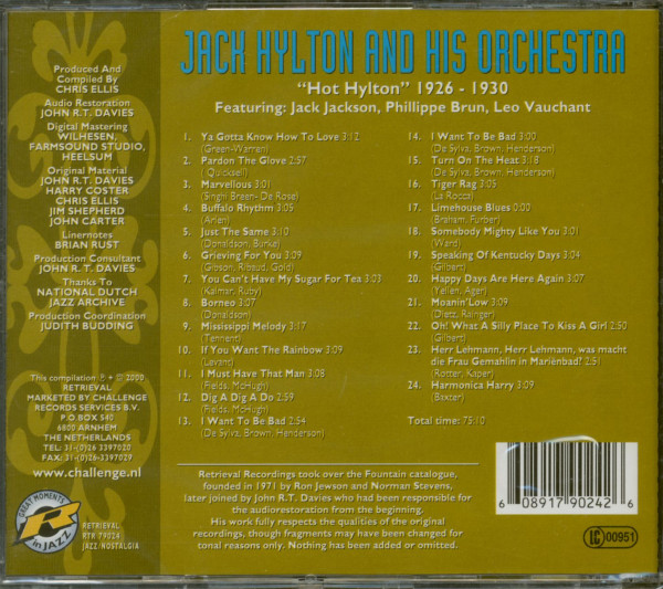 Hot Hylton 1926-1930 (CD)