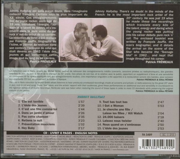Live In Paris 31 October-13 December 1962 (CD)