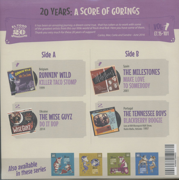 20 Years - A Score Of Gorings, Vol.1 (7inch, 33rpm, EP, PS, sc)