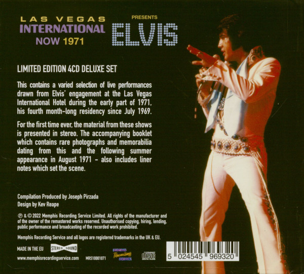 Las Vegas International Presents Elvis - Now 1971 (4-CD)