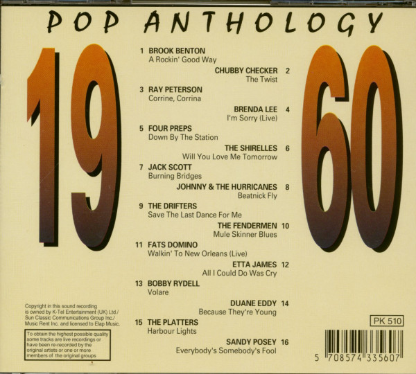Pop Anthology 1960 (CD)