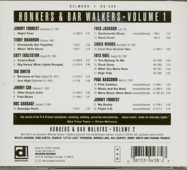 Honkers & Bar Walkers Vol.1 (CD)