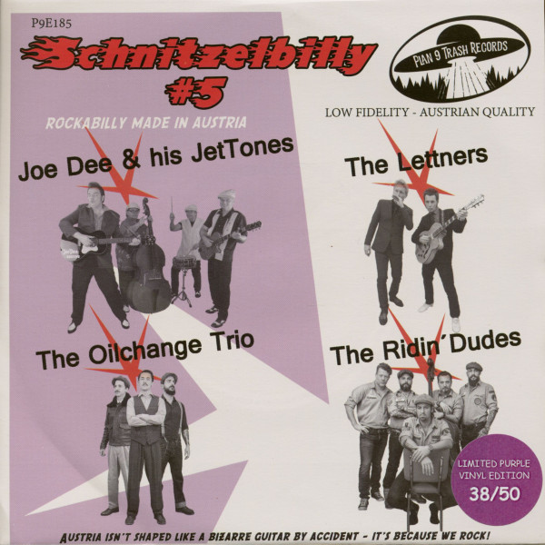 Schnitzelbilly No.5 - Rockabilly Made In Austria (7inch, EP, 33rpm, PS, SC, Purple Vinyl) Schnitzelbilly No.5 - Rockabilly Made In Austria (7inch, EP, 33rpm, PS, SC, Purple Vinyl)