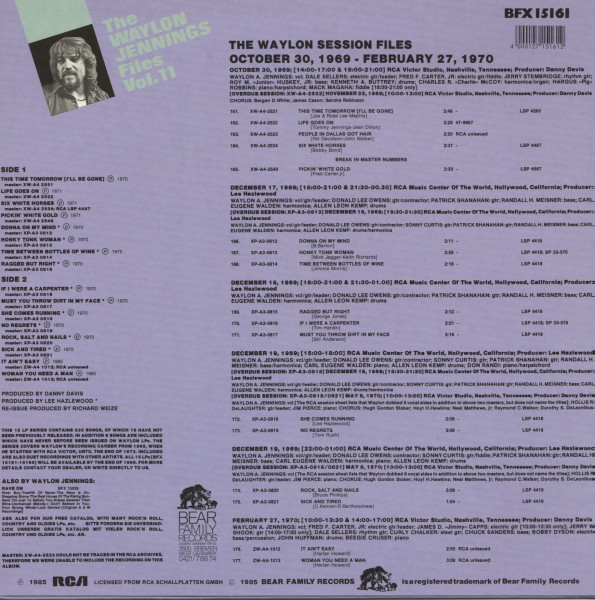 The Waylon Jennings Files, Vol.11 (LP)