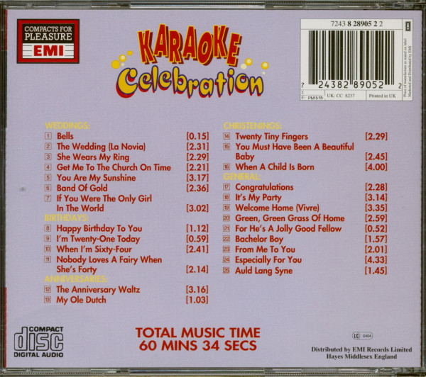 Karaoke Celebration (CD)