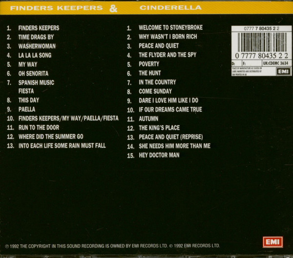 Finders Keepers - Cinderella - CD-Collection Vol.7 (2-CD)