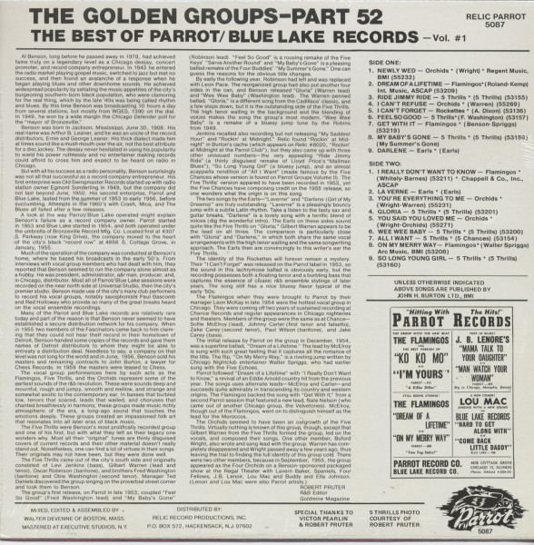 The Golden Groups Vol.52 - Parrot/Blue Lake (LP)