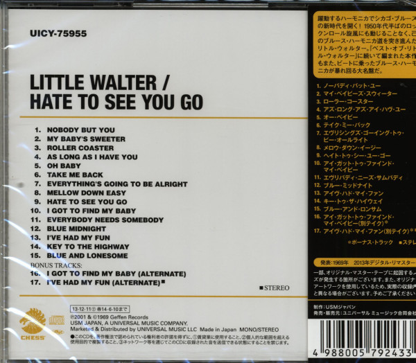 Hate To See You Go (CD)