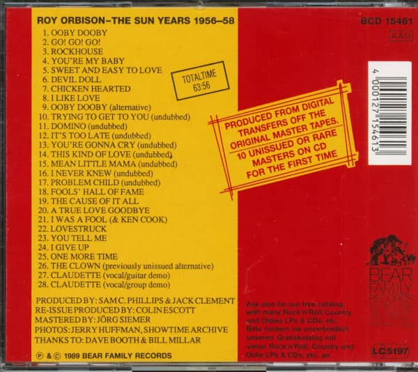 The Sun Years 1956-58 (CD)