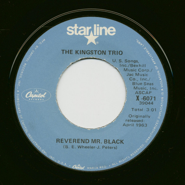 Greenback Dollar - Reverend Mr. Black (7inch, 45rpm)