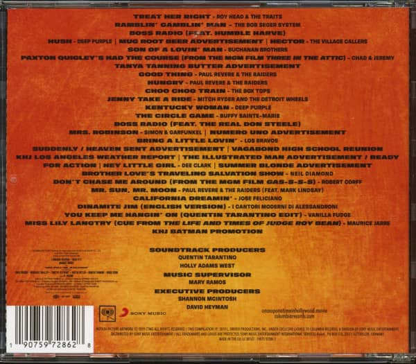 Quentin Tarantino's Once Upon A Time In Hollywood - Original Motion Picture Soundtrack (CD)