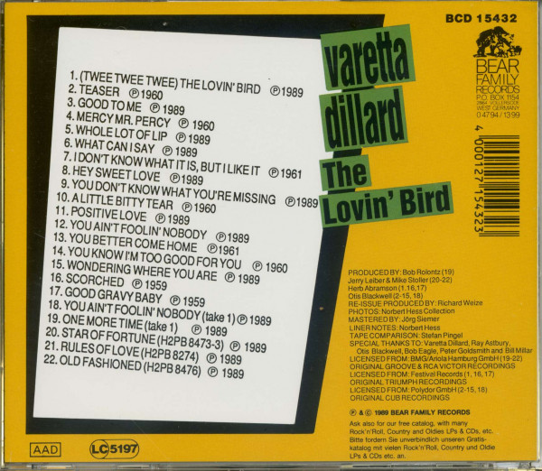 The Lovin' Bird - Complete Recordings 1956-1961 Vol.2 (CD)