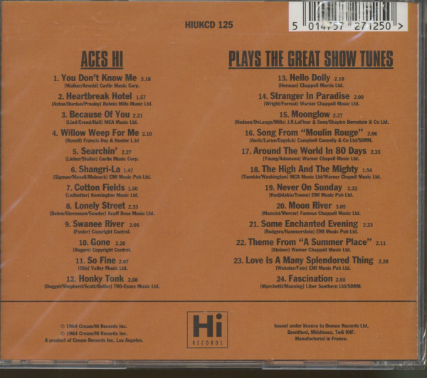 Aces High - Plays The Great Show Tunes (CD)