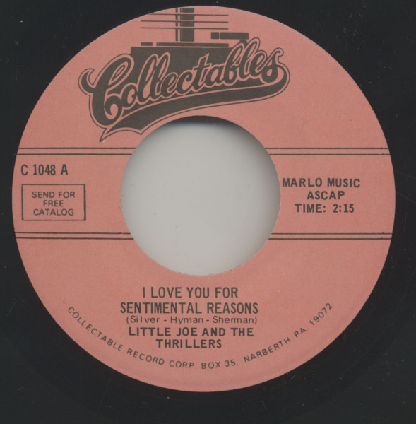 I Love You For Sentimental Reasons - One More Time (7inch, 45rpm) I Love You For Sentimental Reasons - One More Time (7inch, 45rpm)