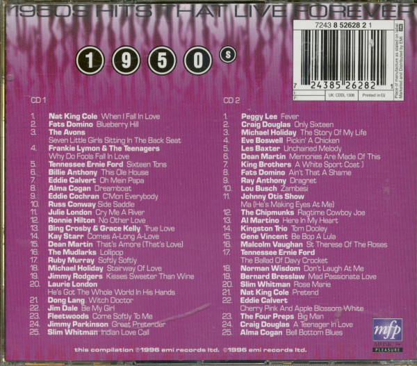 Hits That Live Forever 50's 2-CD