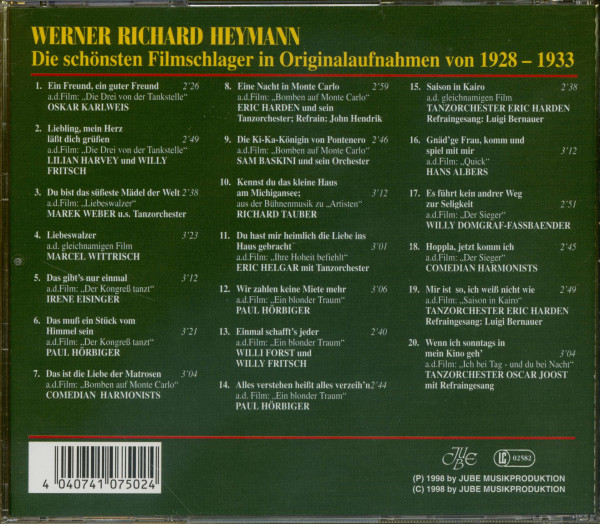 Wenn ich sonntags in mein Kino geh' 1928-33 (CD)
