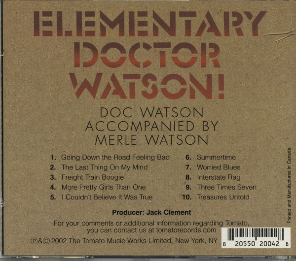 Elementary Doctor Watson (CD)