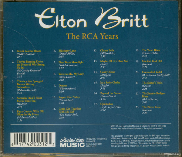 The RCA Years (CD)