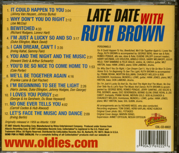 Late Date With Ruth Brown (CD)