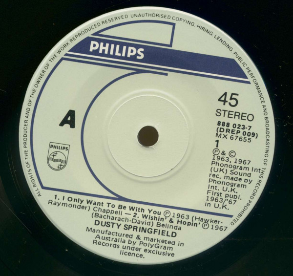 Dusty Springfield (7inch, 45rpm, EP, PS, SC)