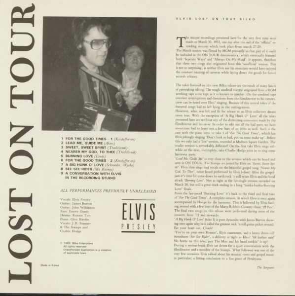 Lost On Tour (LP)