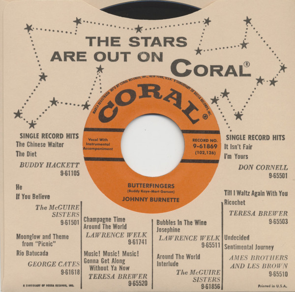 Butterfingers - Drinking Wine, Spo-Dee-O-Dee, Drinking Wine (7inch, 45rpm) Butterfingers - Drinking Wine, Spo-Dee-O-Dee, Drinking Wine (7inch, 45rpm)